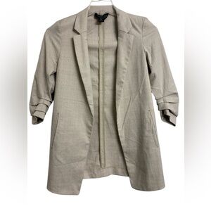 Rachel Zoe Plaid Ruched Sleeve Viscose Blazer Jacket Size XS